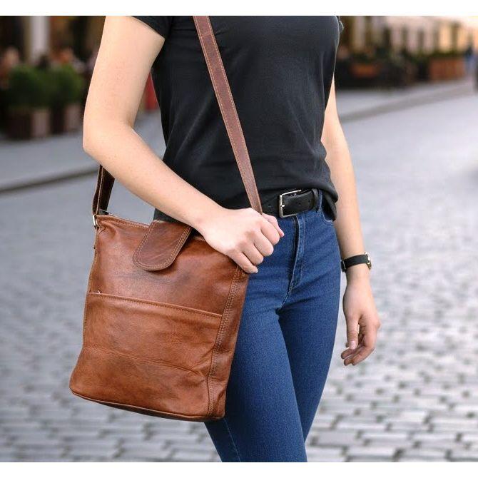 Женские кожаные сумки-тоут, сумки-портфели, сумки-мессенджеры через плечо, сумки-мессенджеры 10 x 12 x 6 in коричневый