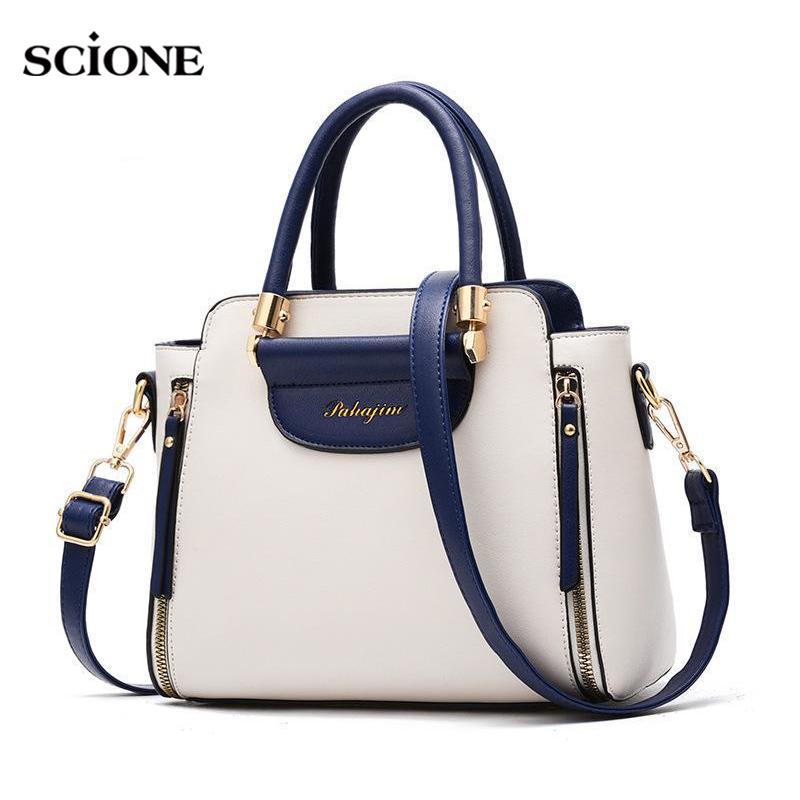 SCIONE Женские модные женские сумки 2019 года, сумки-мессенджеры контрастного цвета, сумки-мессенджеры на плечо