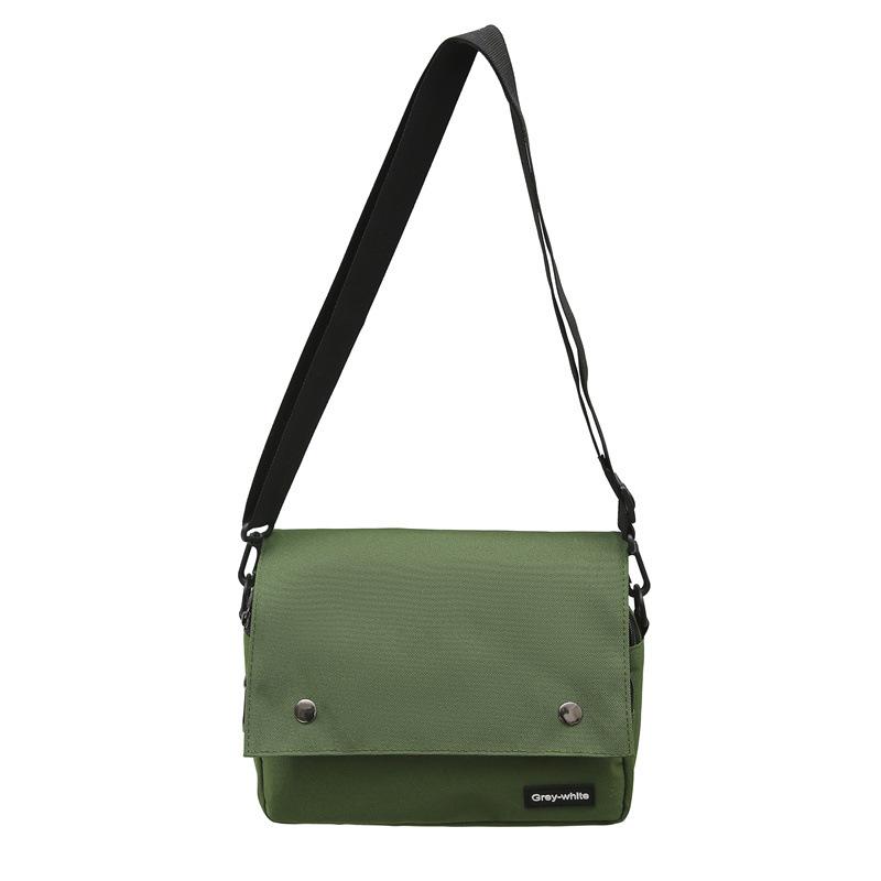 Японские уличные холщовые мужские и женские сумки-мессенджеры, модные контрастные сумки через плечо, повседневные сумки-перекидные сумки-мессенджеры зелёный