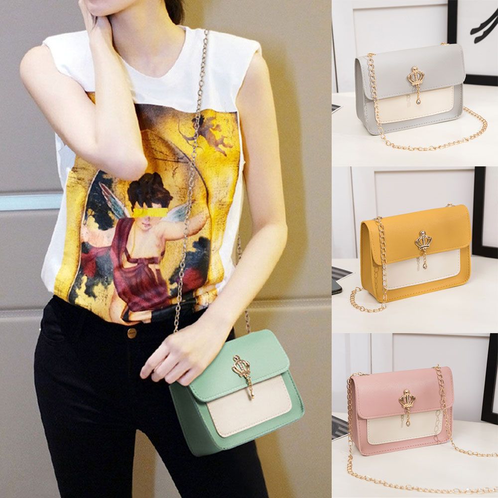 Женские мягкие сумки через плечо из искусственной кожи с цепочкой, сумки-мессенджеры через плечо, сумки-мессенджеры чёрный