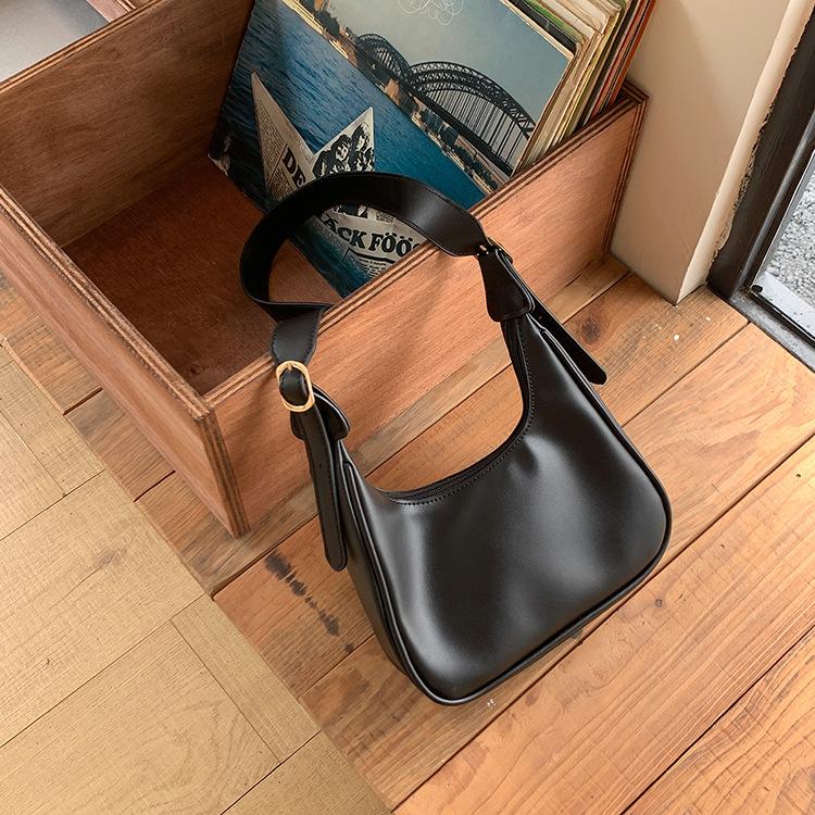 Сумки Женские модные сумки-мессенджеры Женские сумки Высококачественные сумки-мессенджеры с широкими плечевыми ремнями Женские сумки-полумесяцы чёрный